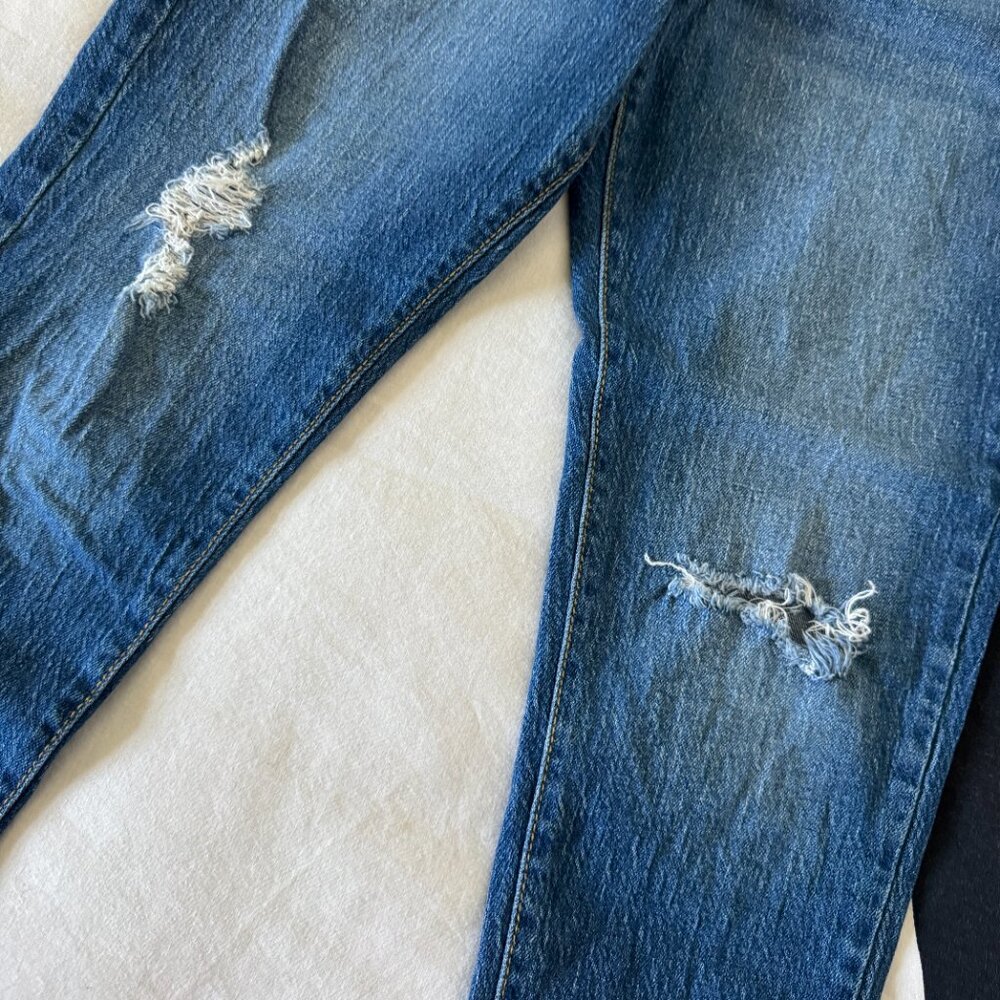 Art Class Like New Dark Wash Distressed Girls Skinny Jeans Sz 12 Plus - Picture 7 of 7